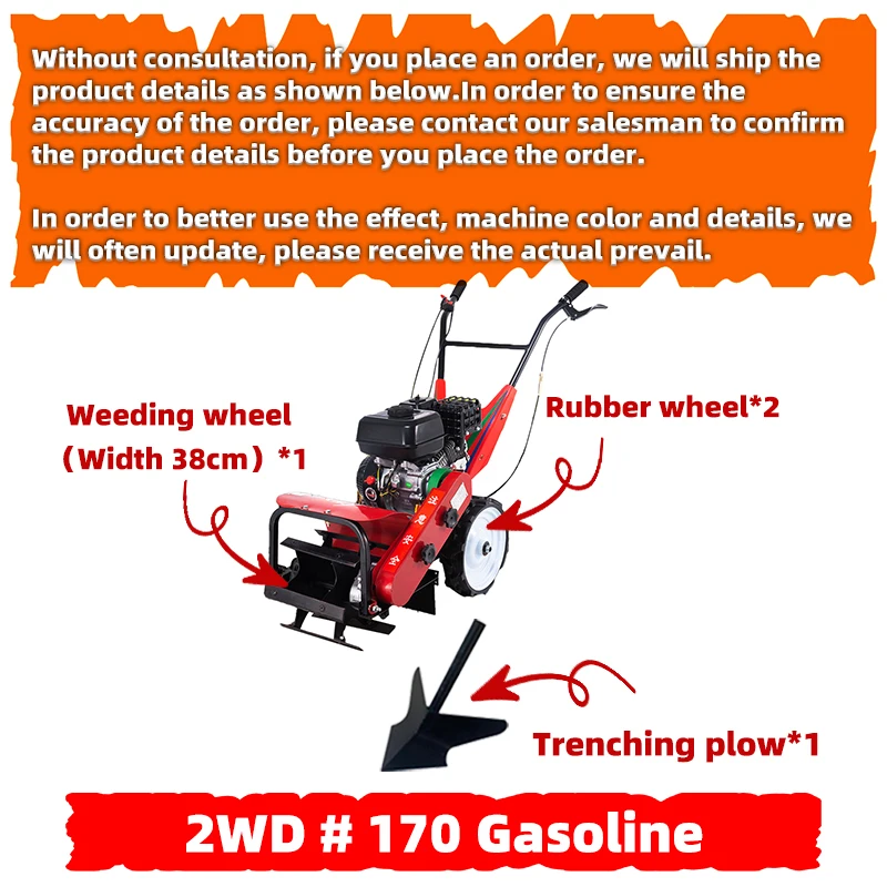 Rotary Tiller Weeding Machine Small Easy to Use Farm Weeding Machine Multifunctional Weeding Machine