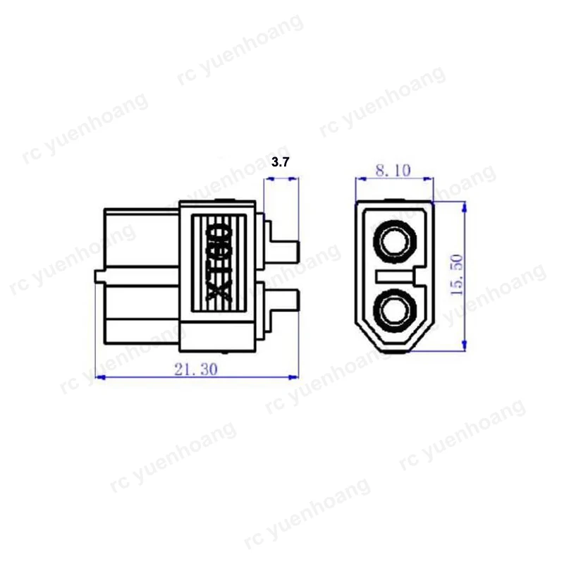 10 pz aggiornato XT60(Z)-F connettore femmina con spina di coda DC 500V 35A adattatore di alimentazione di corrente di grandi dimensioni per RC Drone Battery Connect