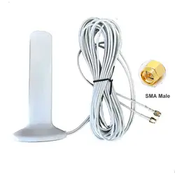 Antena magnética para exteriores, RG174 amplificador de señal, 3m, 4G, LTE, GSM, impermeable, con SMA-J, Cable Dual macho TS9, Omni