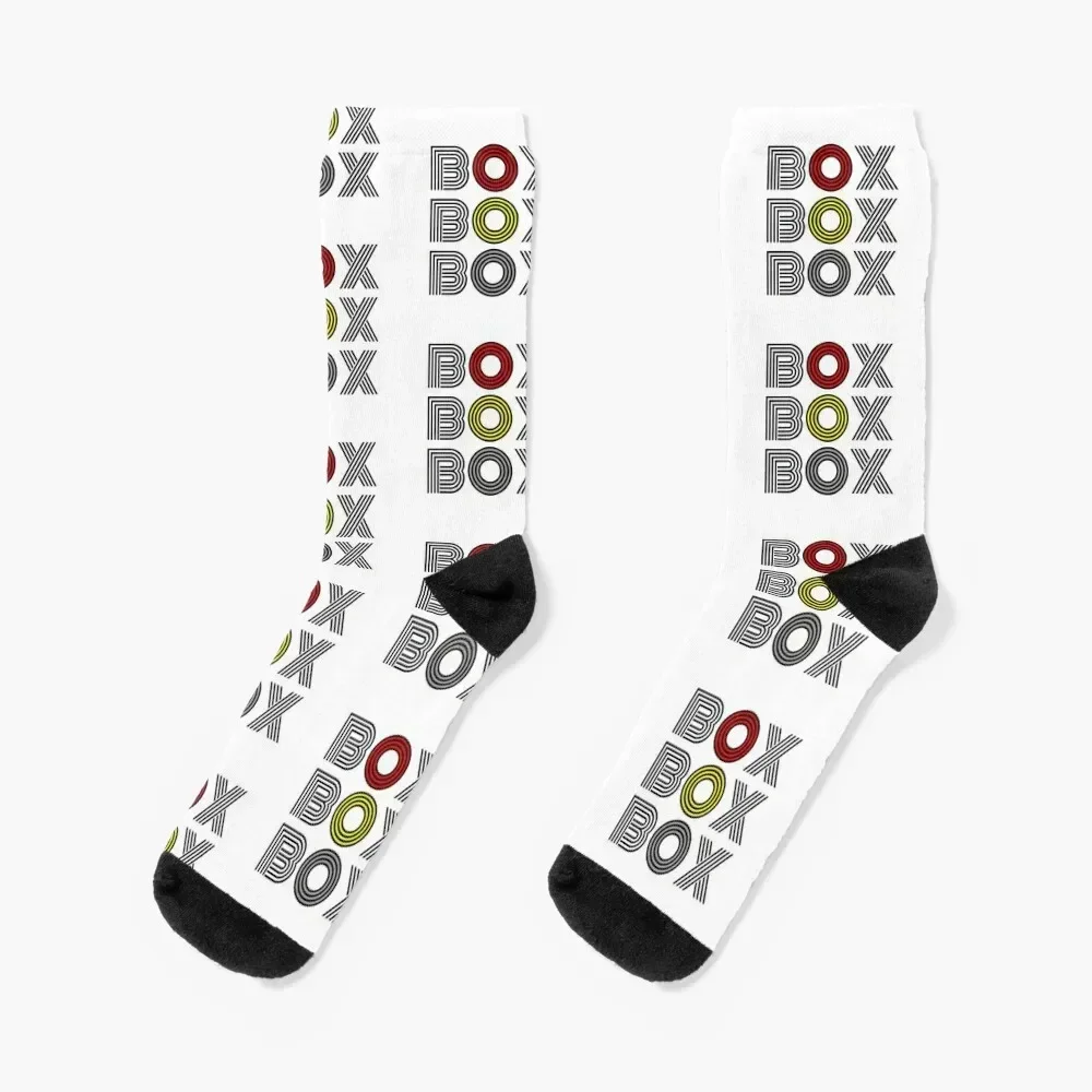 Box Box Box F1 jargon ( 3 colors ) Socks cycling japanese fashion custom Socks Female Men's