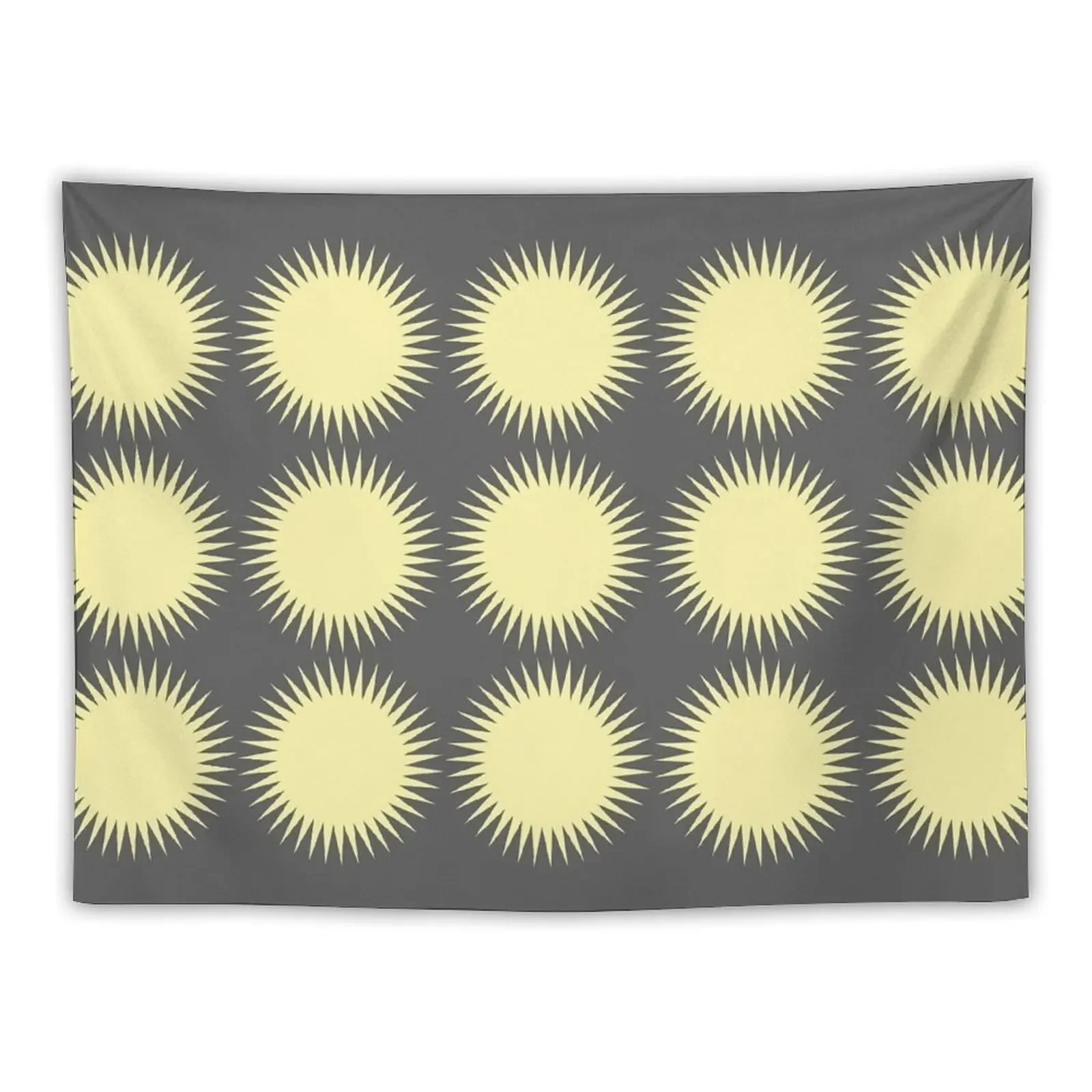 

Sun Puffs Half Pattern on Grey Tapestry Hanging Wall Aesthetic Home Decor Room Decorations Tapestry