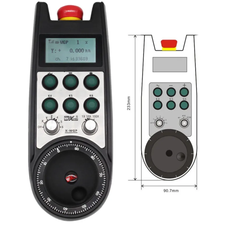 CNC Remote Controller 6Axis Wireless Electronic  Encoder CNC Manual Pulse Generator CNC Mpg for Mitsubishi Handwheel Pendant