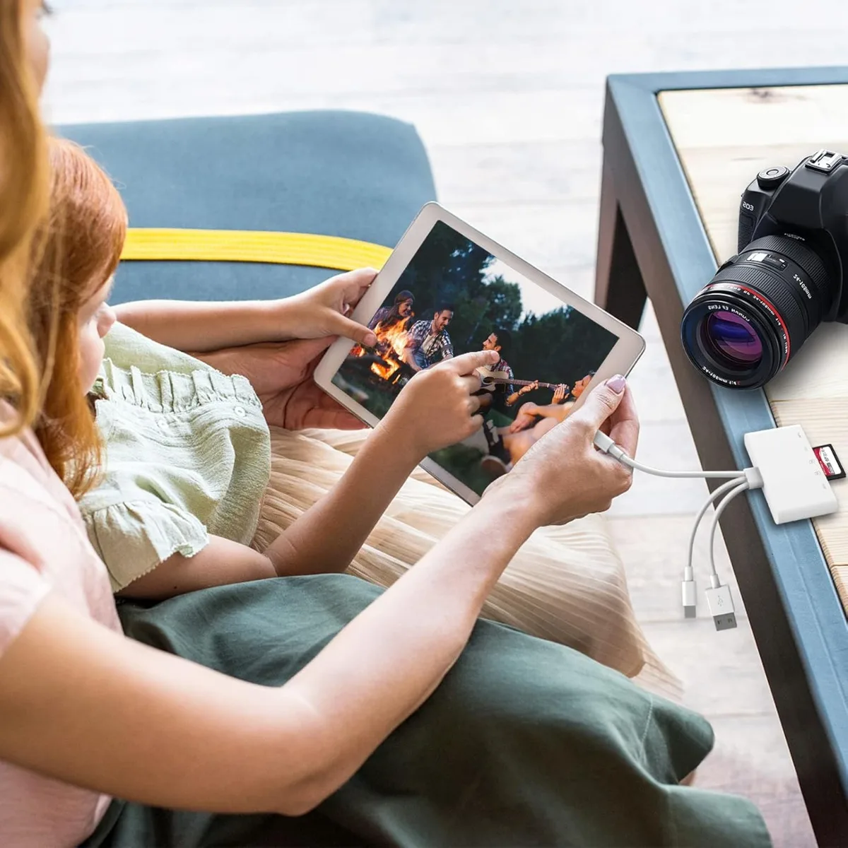 Устройство чтения карт памяти 5-в-1, адаптер USB OTG и устройство чтения карт SD для i-Phone/i-Pad, USB C и USB поддерживает SD/Micro SD/SDHC/SDXC/MMC