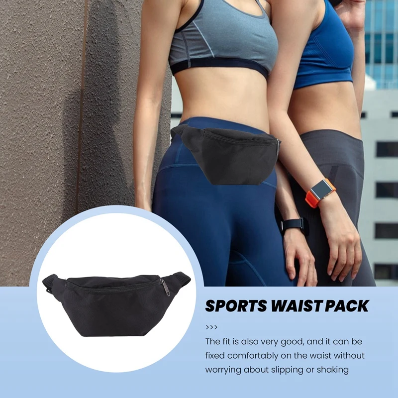 Bag Fanny Pack Hip Waist Festival Money Pouch Belt Wallet Sport Holiday Kids Black-A51M