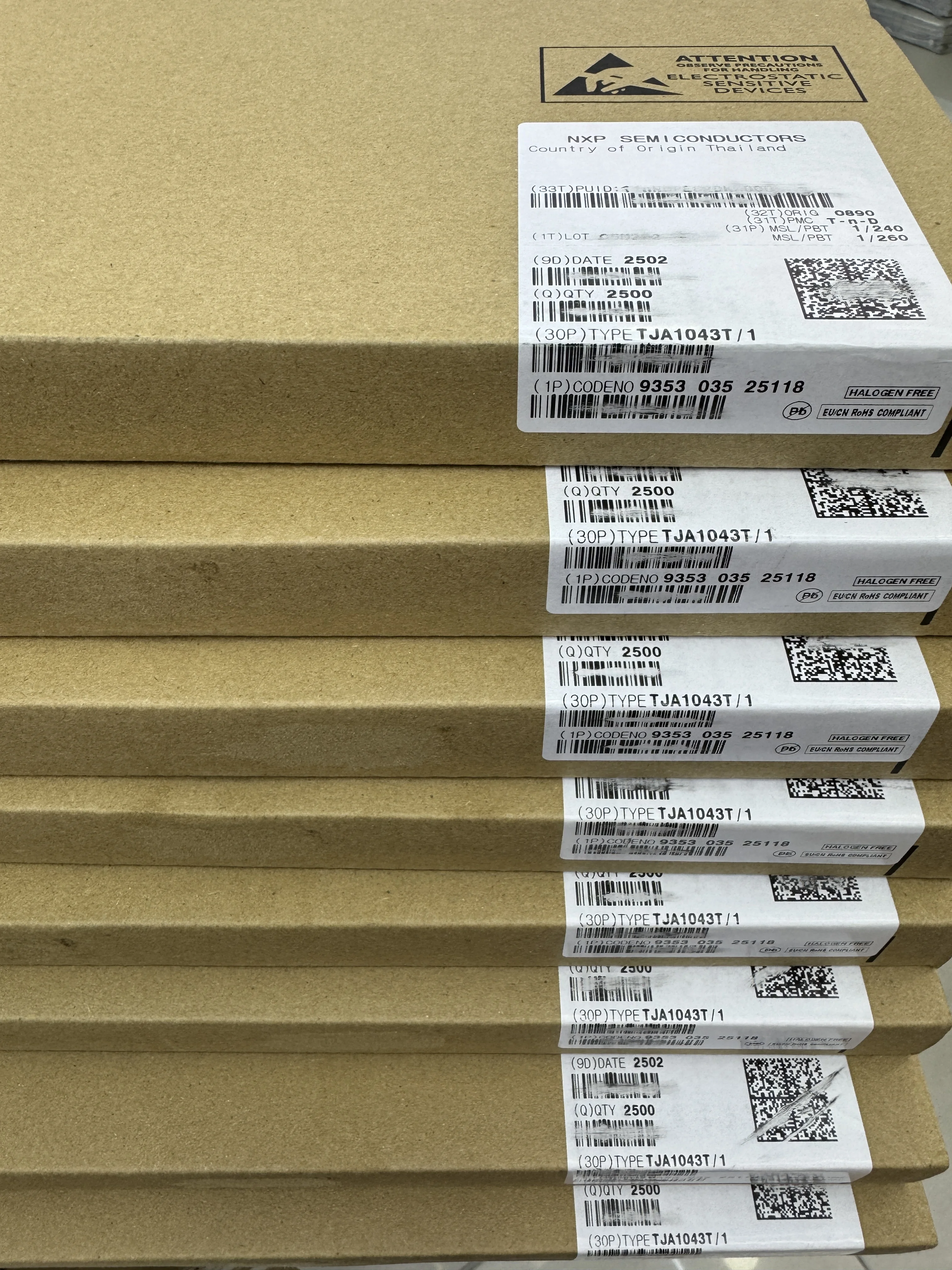 10/قطعة الحد الأدنى للطلب TJA1043T,118 TJA1043T/1J جهاز الإرسال والاستقبال(CAN)(SOIC-14) العلامة التجارية الجديدة الأصلية