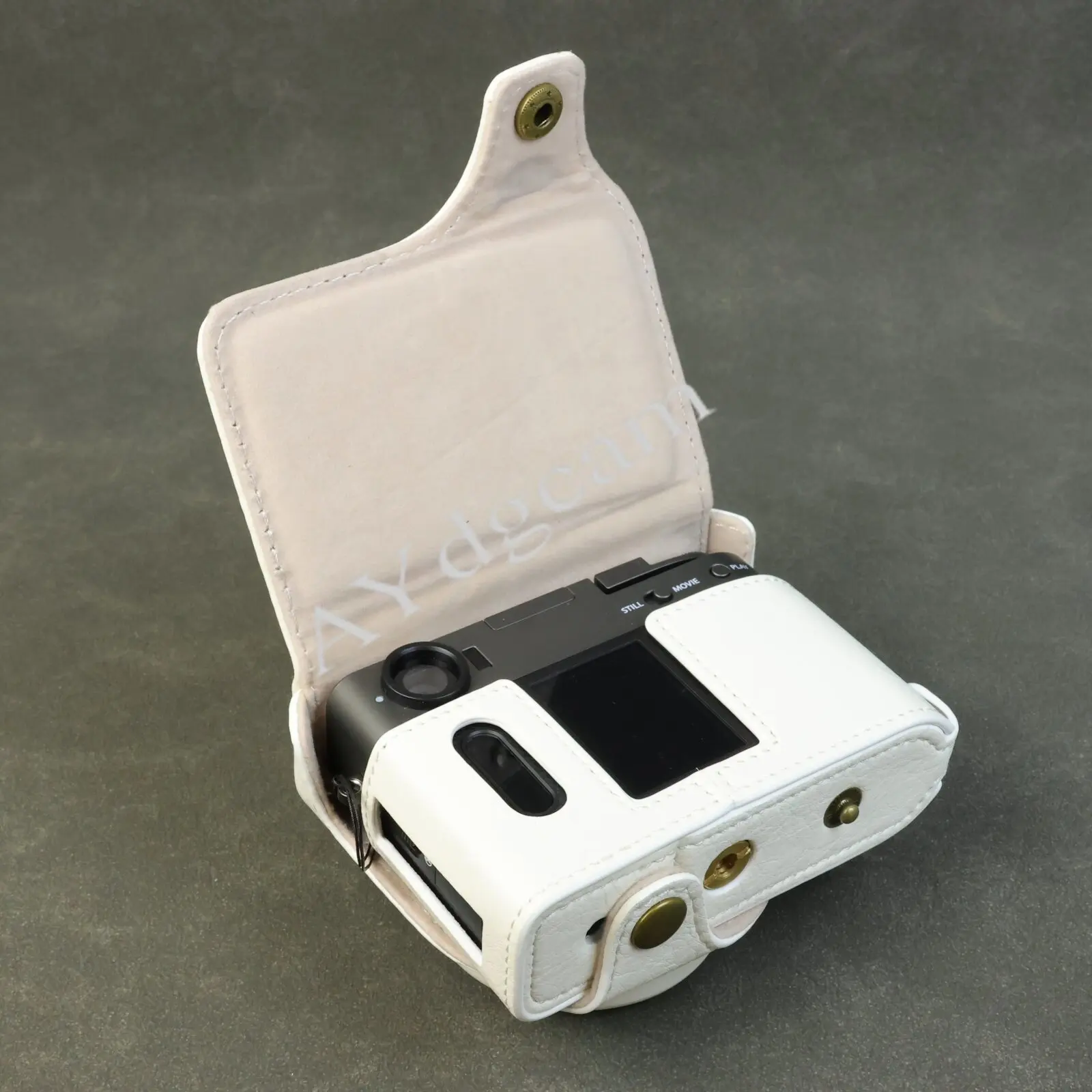 Роскошный чехол для камеры из искусственной кожи, чехол для всего тела для FujiFilm X-Half X, полуоткрытый аккумулятор