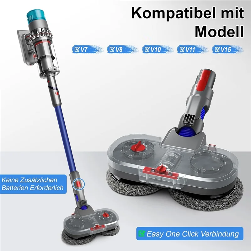 

Насадка для швабры A67Z для пылесоса Dyson V7/V8/V10/V11/V15, электрическая швабра для пола со съемным резервуаром для воды
