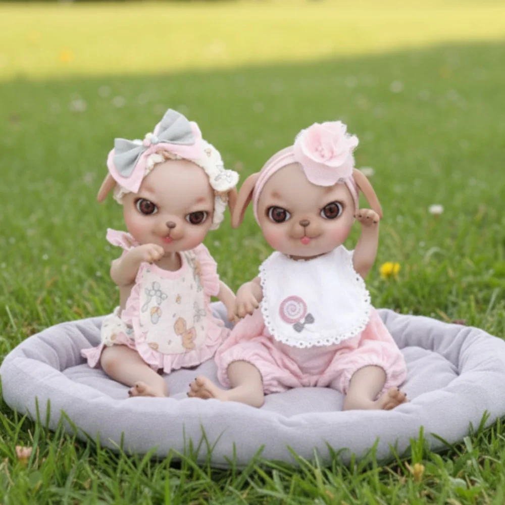 

Cloveray 16 inch Full Body Vinyl Simulation Puppy Doll Super Cute Vinyl Doll High-quality Handmade Toy Children's Xmas Gift