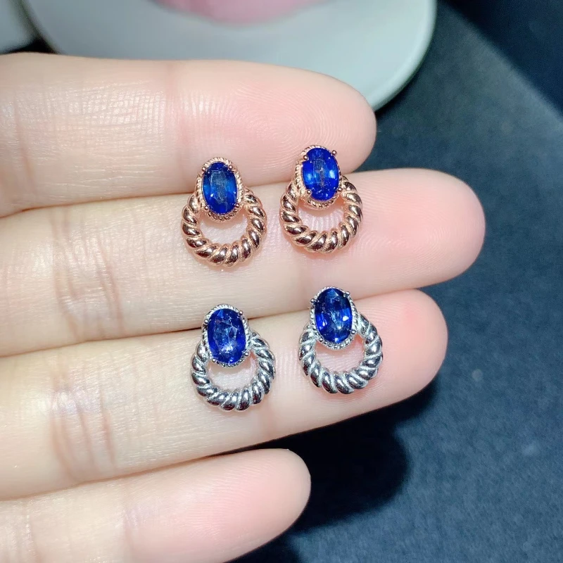 

New Sapphire Earrings 925 Sterling Silver Women's Earrings Earings Free Shipping for Girls