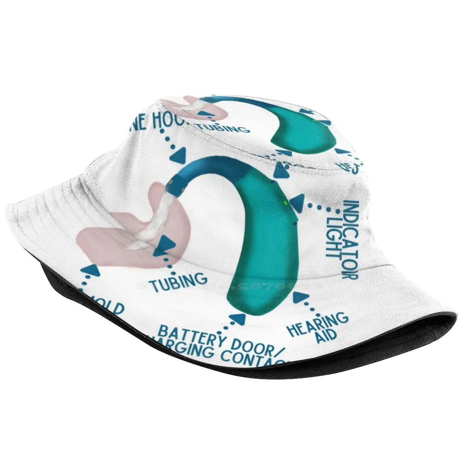 Hearing Aid Parts And Pieces Sun Cap Fisherman Hat Bucket Hats Pediatric Audiologist Audiology Earmold Bte Hearing Aid Deaf