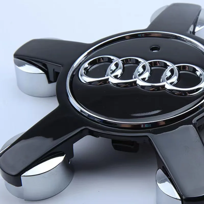 4PCS Car Five Claws Wheel Center Cap Hub Covers Auto Emblem Decoration Accessories for AUDI A4 B8 B6 B9 B7 A3 8P 8V 8L A6 C7 C6