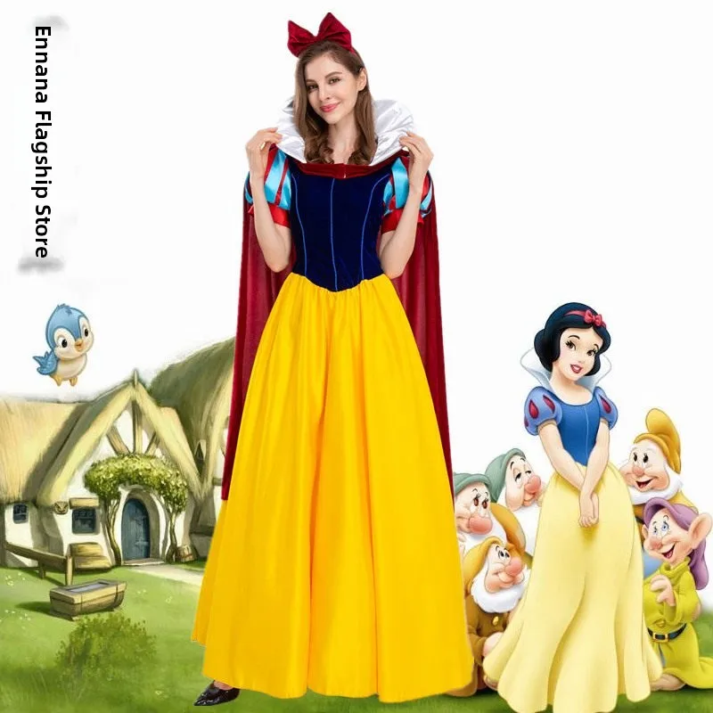 

Adult Halloween Costume New Style Snow White Princess Dress Stage Performance Cosplay Christmas Festival Dress Polyester Mate...