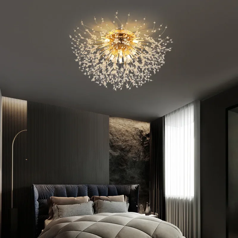 Nordic Modern Ceiling Light Crystal Light Romantic Bedroom Dining Room Living Room Firefly