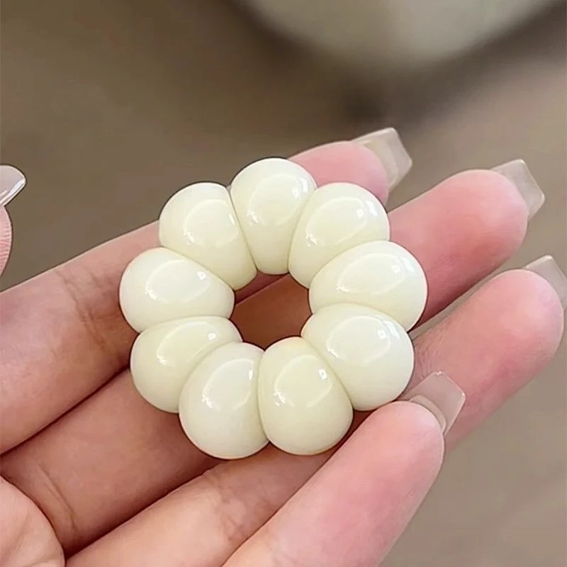 Zen Buddhist Prayer Bead Finger Ring Polished Crescent Mala Bead Band Meditation Stress Relief Spiritual Jewelry for Daily Wear view 5