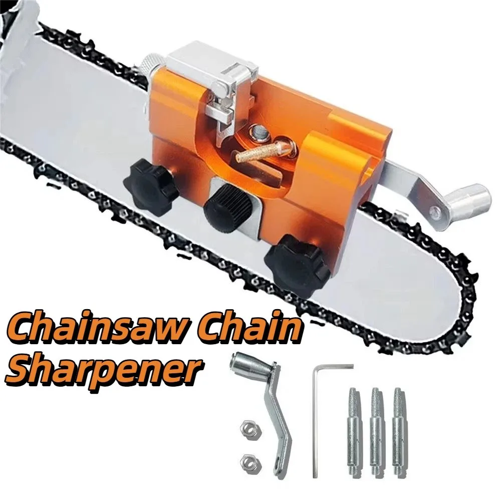 

Portable Hand-cranked Chain Grinder Chain Grinder Quick Sharpening Hand Chain Sharpener for Chain Saws Chain Clamp