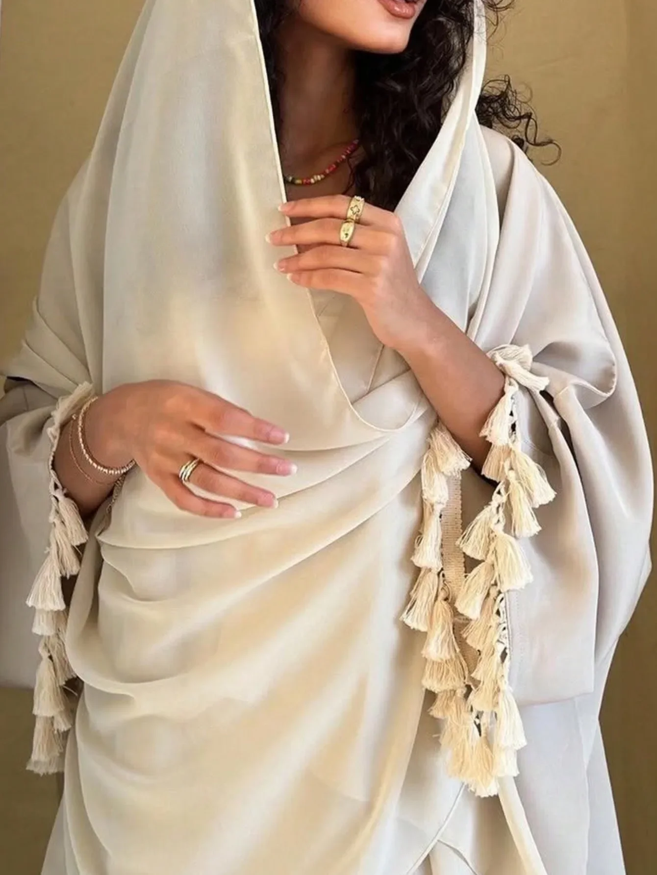 عباية فضفاضة بأكمام كاملة للنساء المسلمات عبايات قفطان سادة غير رسمية فساتين ماكسي إسلامية جلباب ملابس عرقية في الشرق الأوسط