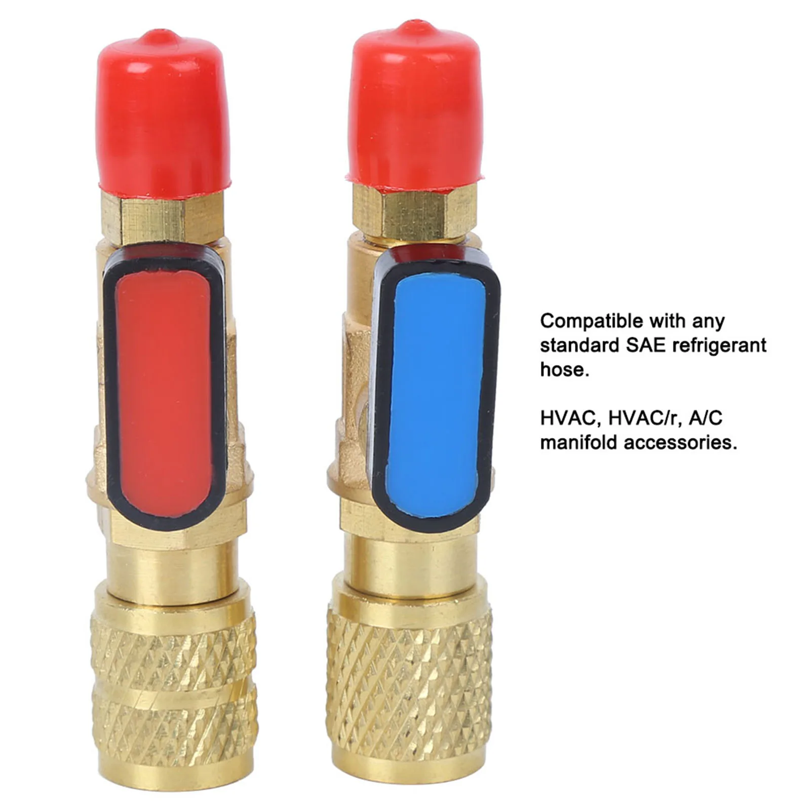 Refrigerant Valve Air Conditioning Charging Hose Adapter Ball Valve for R22 R410A