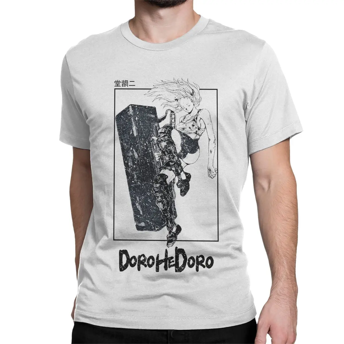 Men Women\'s Dorohedoro Nikaido Design T Shirt Anime Pure Cotton Clothes Awesome Short Sleeve Round Neck Tees Printing T-Shirts