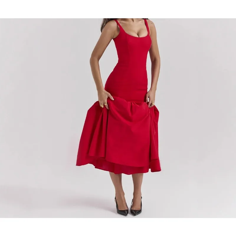 

Suspender Long Backless Loose Temperament Women's 2026 Spring and Summer Dress