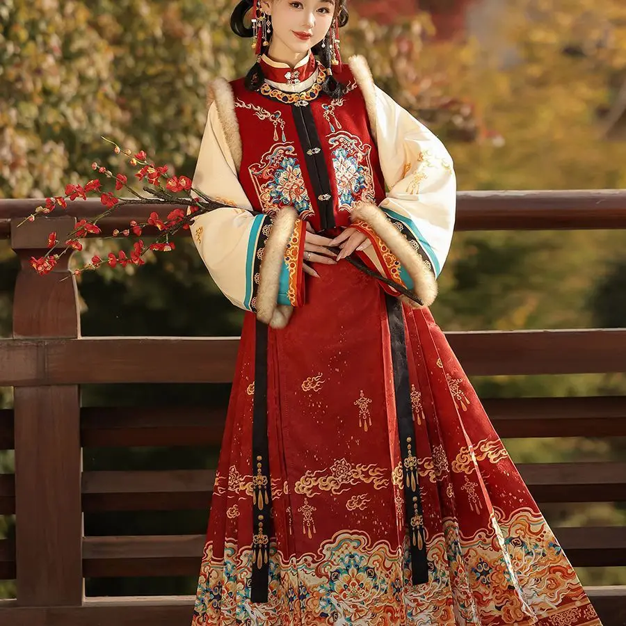 nouvelle-robe-hanfu-pour-femme-modele-ming-dynas-ameliore-broderie-matelassee-col-montant-jupe-longue-collection-automne-hiver-thiened