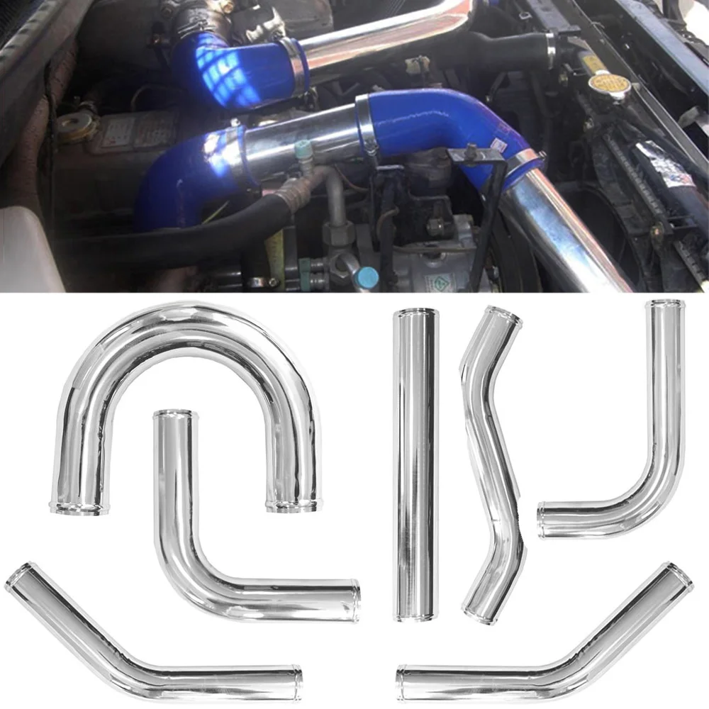 Racing Universal Aluminum 76mm 3 Inch Turbo Intercooler Cold Air Intake Pipe L S Type 0/45/90/180 Degrees Tube
