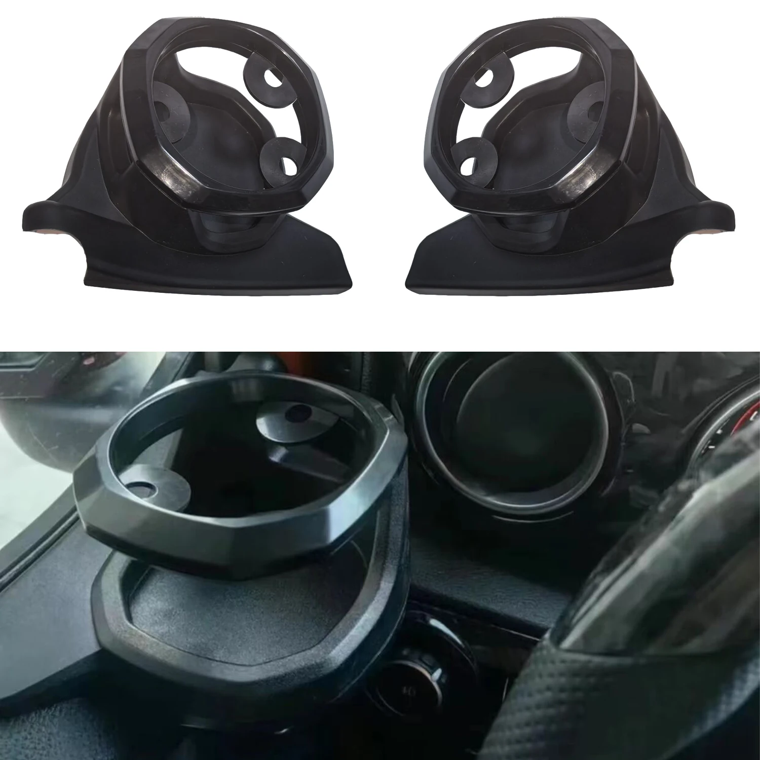 SXMA JL1304 One Pair Front Door Cup Holder Side Water Cup Bracket Drink Cup Bolt-on Stand Holders for Jeep for Wrangler JL