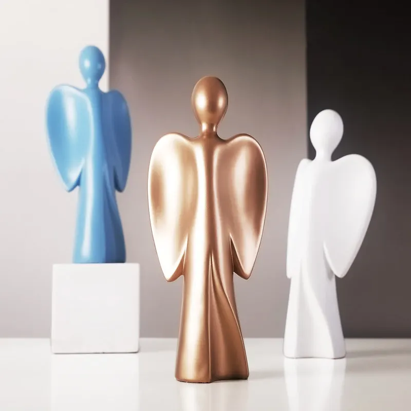 

Modern Resin Minimalist Angel Ornaments Crafts Home Livingroom Figurines Accessories Office Desktop Furnishing Decoration