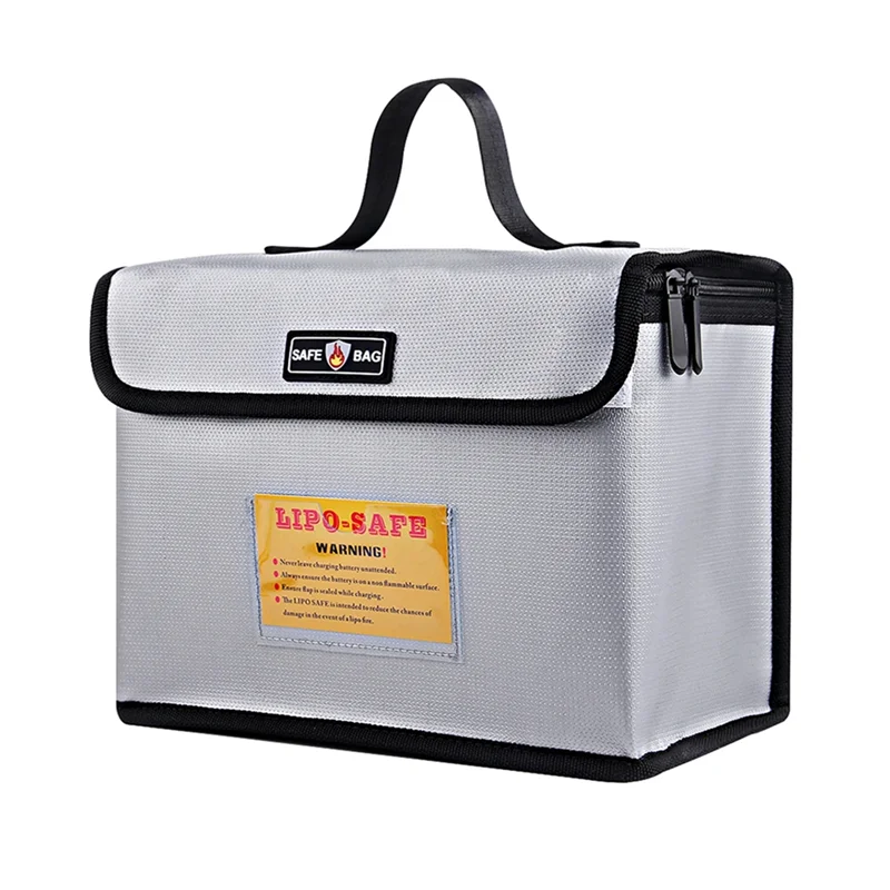 B04C-Lipo For Battery Charging And Storage Safe Bag, Explosion-Proof And Fireproof With Double Metal Zipper Protector