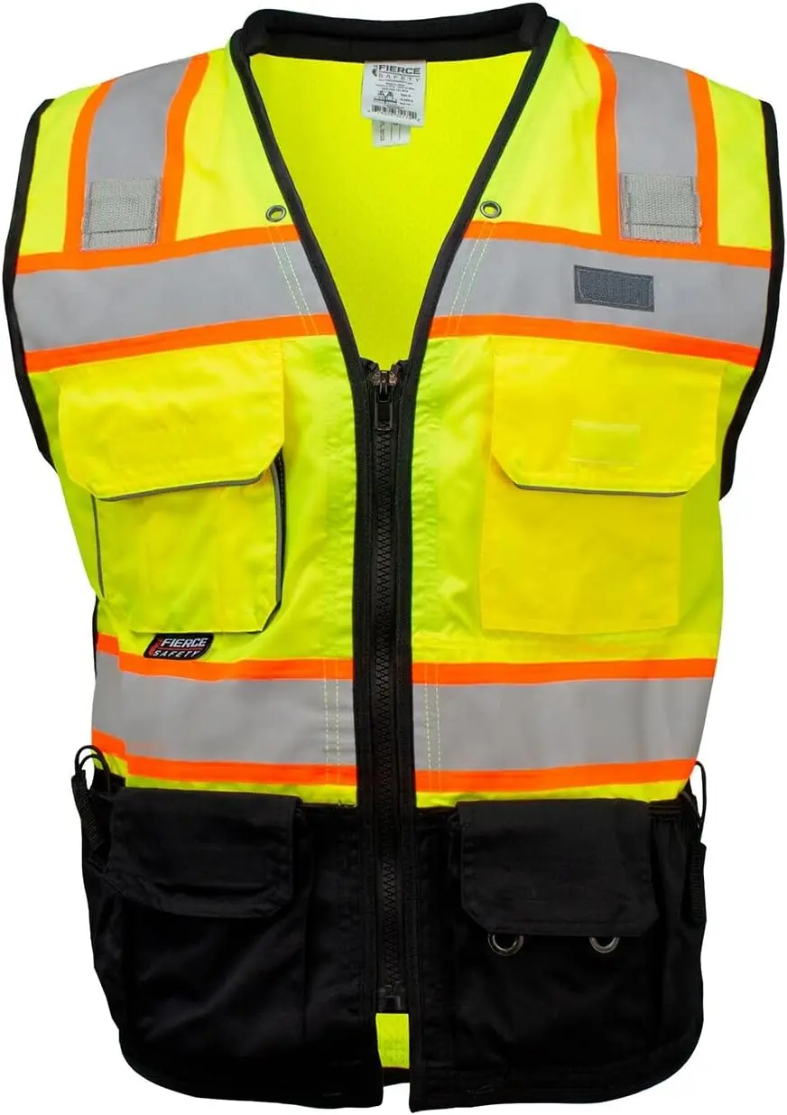 

Premium Surveyors Class 2 Heavy Duty Vest with Tablet Pockets and Neck Padding for Men