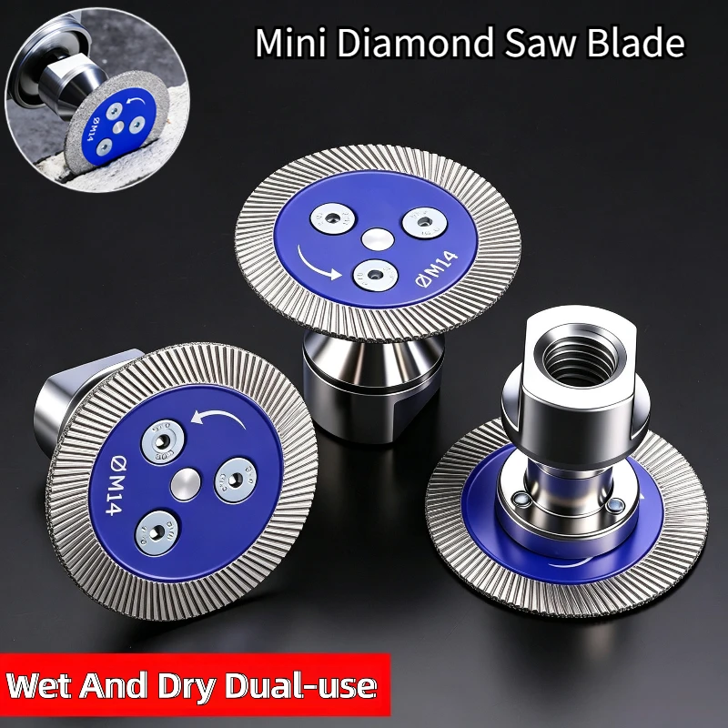 1PC 50mm Diamond Mini Saw Blade with Thread Stone cutting disc Granite Sandstone Concrete Lettering Carving Grinding tool