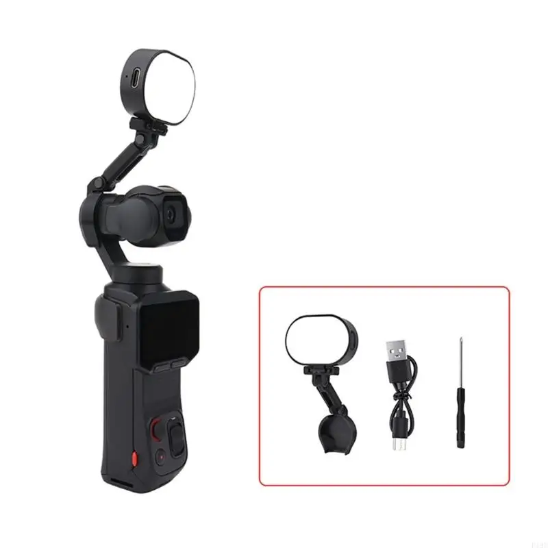 Adjustable Camera Mount Fill Light with a Folding Directional Panel, Three Light Tones and Installation without Separate F19E