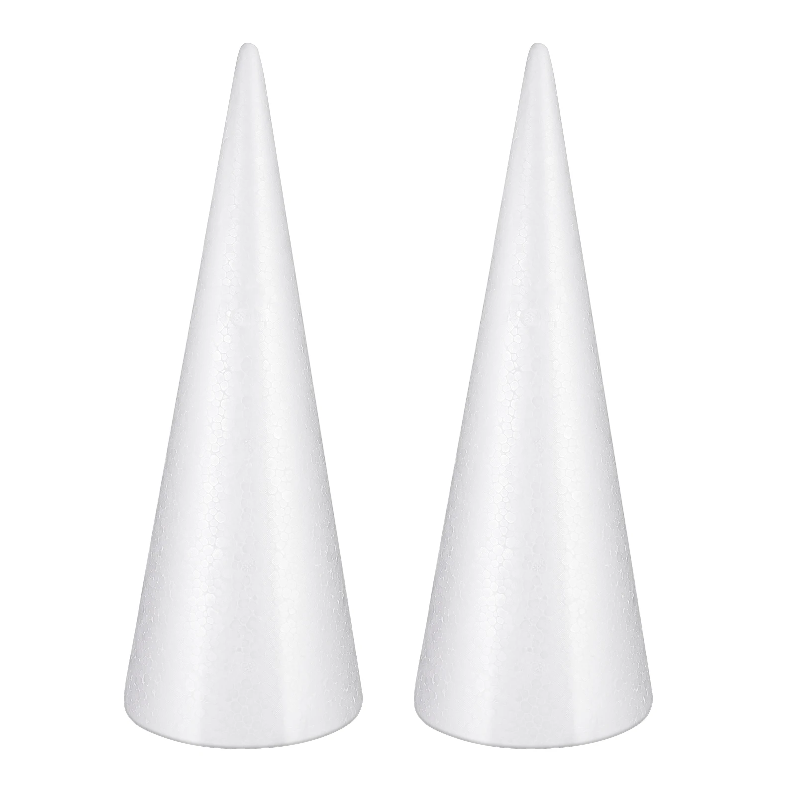 2pcs Children'S DIY White Cones Crafts Cone Shaped Foams Handmade Craft Projects Christmas Tree Table Centerpiece Cone