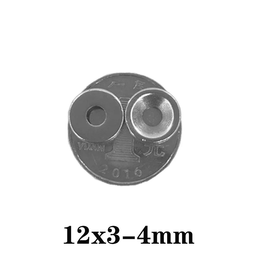 12x3-4  Round Strong Magnet 12x3 mm Hole 4mm For Home Refrigerators, Offices DIY 12*3-4 mm 12*3-4
