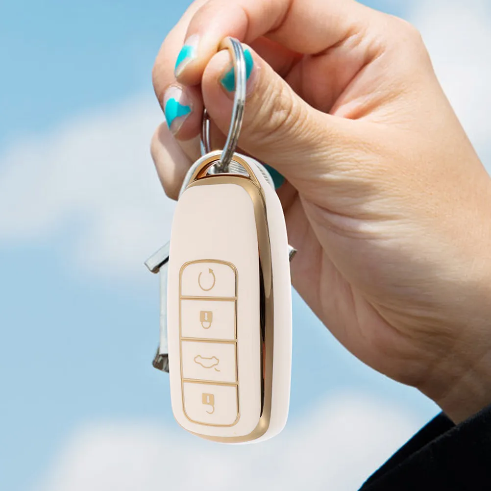 2Pcs Car Key Cover for Chery Little Ant Key Fob Case Absorbing Scratch Resistant Drop Proof Modern Minimalist