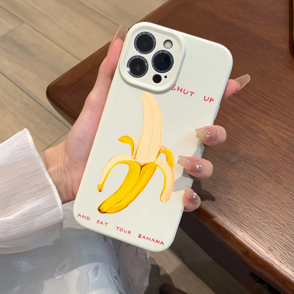 David Shrigley Visual For Xiaomi 15 Redmi K PRO For Samsung S24 ULTRA PLUS Liquid Silicone Velvet All-Inclusive Soft Phone Case