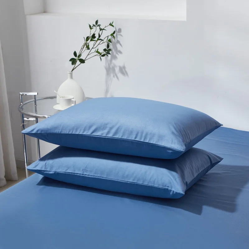 Taie d'oreiller en coton de haute qualité, taie d'oreiller de couchage, respectueuse de la peau, respirante, avec poche en coton peigné, 40x60 50x70