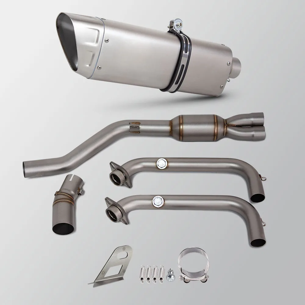 Motorcycle Full System Exhaust Kit Manifold Front Link Pipe Escape Muffler For CFMOTO 450SR 450SS 450NK 450 SR/SS/NK 2022-2026