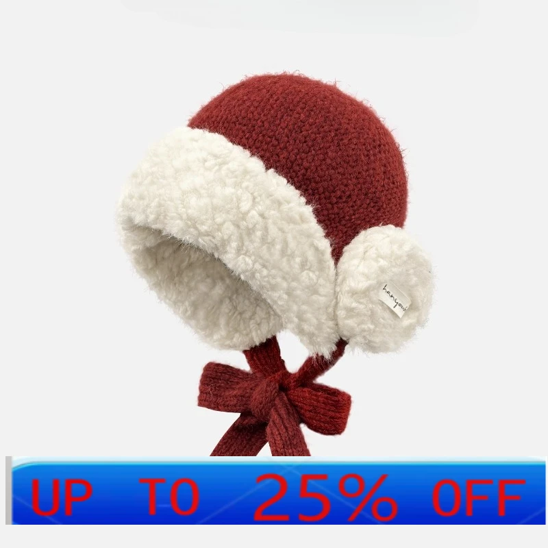 

LMM winter thickened warm wool hat women's fashion versatile cycling windproof ear protection Lei Feng hat