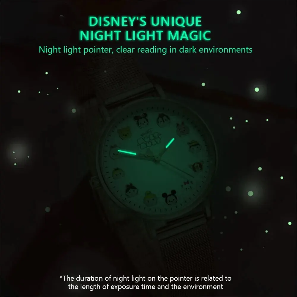 Disney Watch Women\'S Fashion Quartz Watch Luminous Waterproof Watch Leisure Watch Quartz Wrist Watch For Female Reloj De Mujer