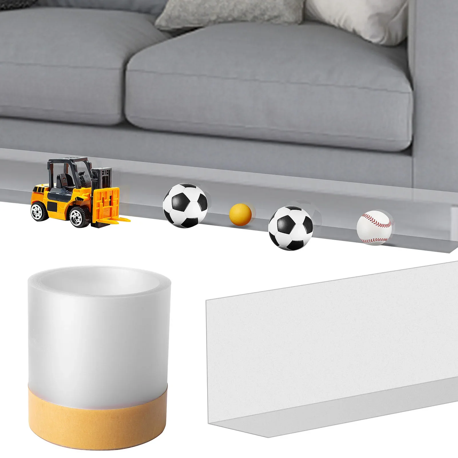 Toy Blockers for Under Furniture Couch Adjustable Blocker Bumper Stop Things from Under Sofa Going Furniture Bed for Pets Kids