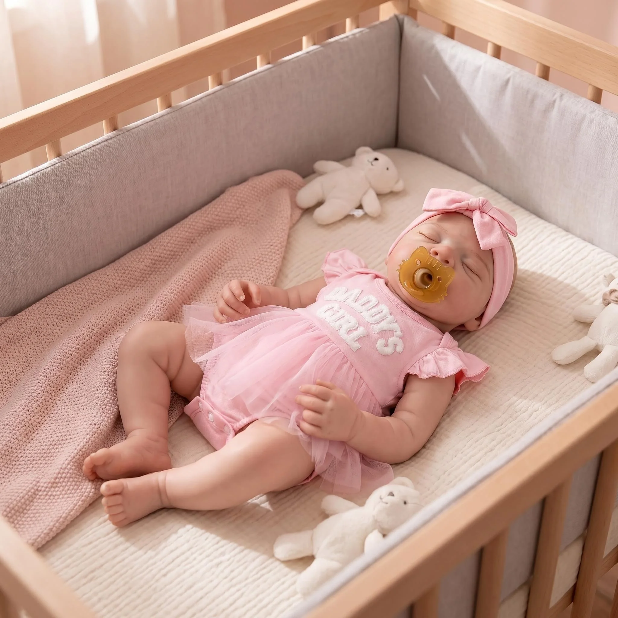 NPK 18inch Solid platinum Silicone Pascale Real baby weight  Super Soft Elastic Feel Silicone Version Collectible Doll