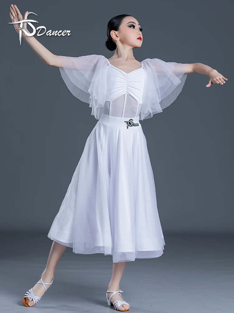 Kids Ballroom Dress Ballroom Dance Competition Dresses Dance Ballroom Waltz Dresses Standard Dance Dress for Girls Dance