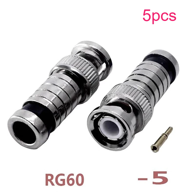 5Pcs Video BNC Head TV F Head Circular BNC Female BNC Circular F Head F Cap Hexagonal BNCrG59 RG60
