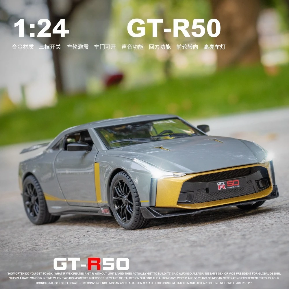

1:24 God of War GTR50 Alloy Sports Car Model Ornament Toy Gift Diecast Alloy Car Model Collectible