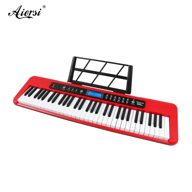 Aiersi Brand New Cheap Red 61 Touch response keys Keyboard Instruments Electronic Organ Musical Instrument A828