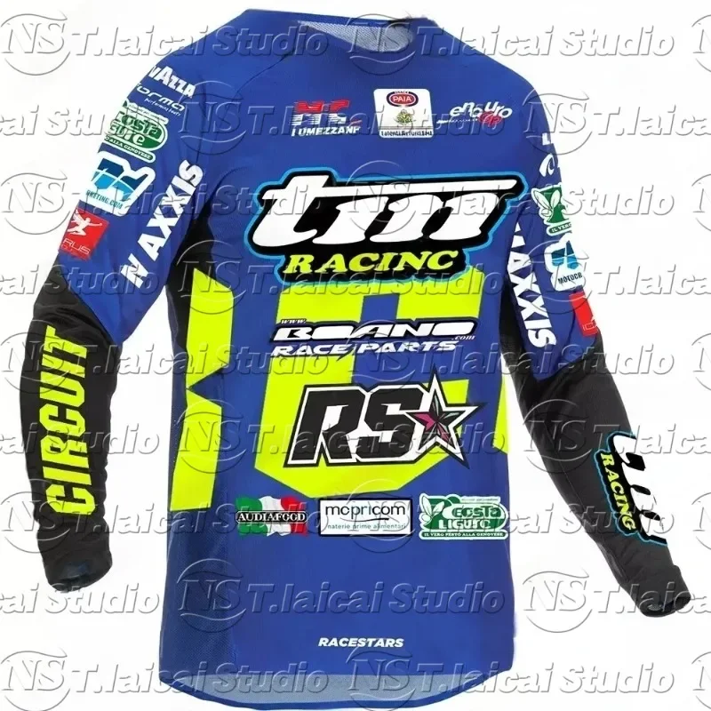 

2025 Men's Long Sleeve Sunscreen Off-Road Motorcycle Racing Sportswear TM TM Racing Endurance Race Mountain Bike Shirt