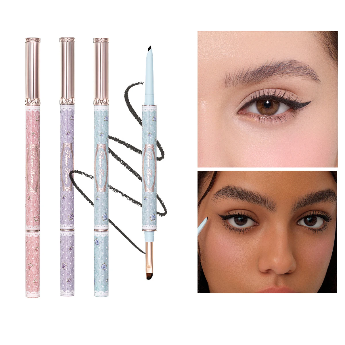 Flower Knows Bunny Garden Waterproof Gel Eyeliner Smooth Creamy Long Lasting Smudge Proof Natural Makeup Eye Liner Pencil