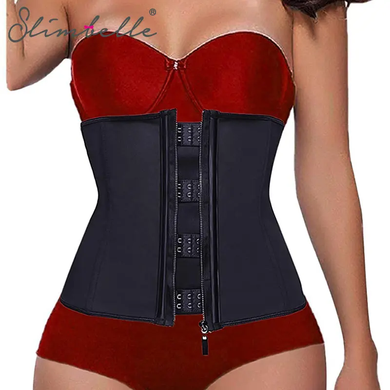 Breathable 3 Hooks and Steel Bone Corset Waist Cincher Shaper Slim Modeling Strap Women Sportwear Latex Waist Trainer