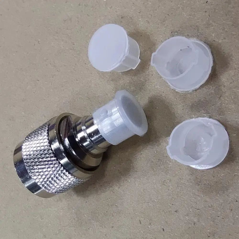 BNC Protective Cover For Radio Instrument Equipment BNC End Cap BNC Connector White Color Protective Cap 50Pcs