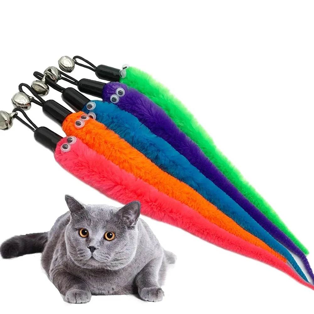 Hot Cat Toys Wand Refills Interactive Cat Toy Replacement Worm Cat Worms Refill Attachments Cat Toy Worms Refills for Cat Wand